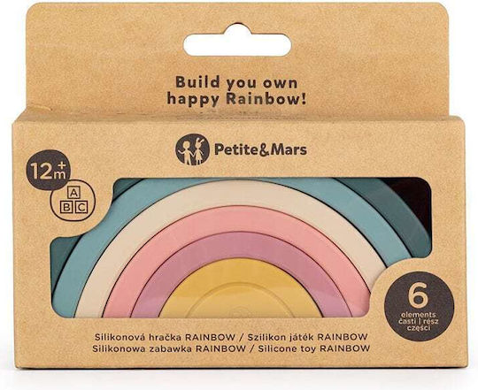 Petite & Mars Jucărie de Stivuire din Silicon cu Sunete pentru 12++ Luni