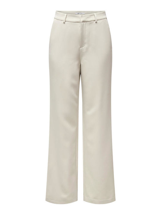 Wide Dama Tesatura Pantaloni cu Croială Largă Piatră ponce