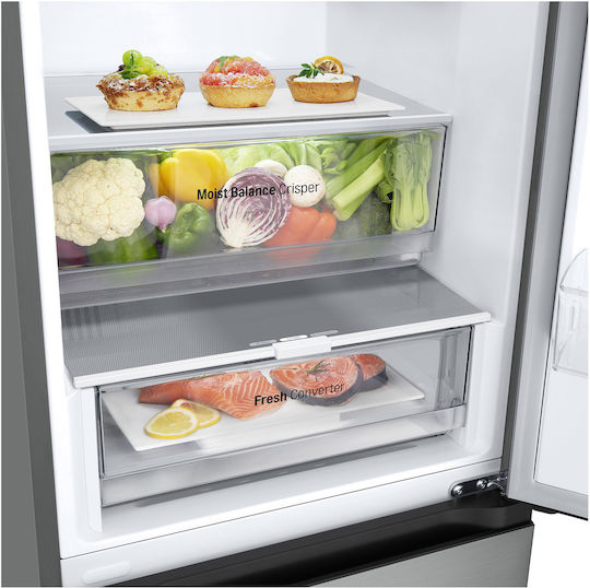 LG Ψυγειοκαταψύκτης 344lt Total NoFrost Υ186xΠ59.5xΒ67.5εκ. Inox GBV3100DPY