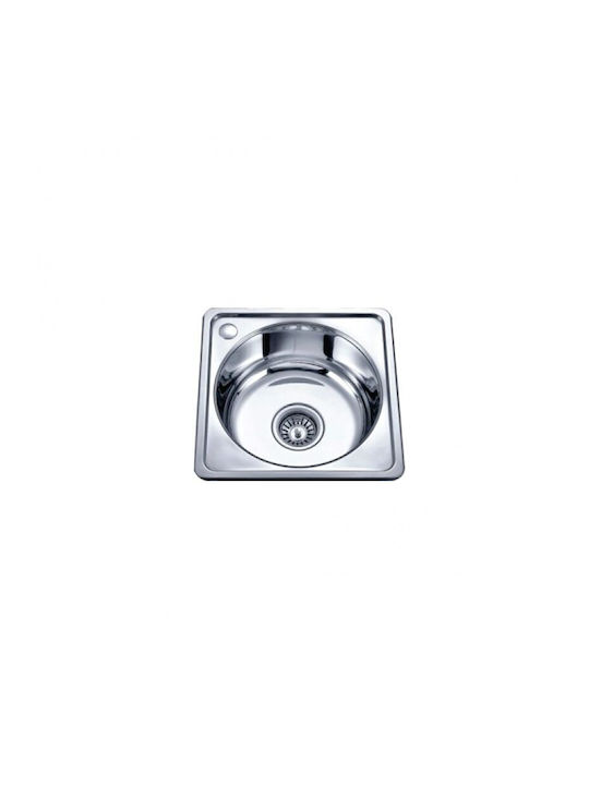 Inter Ceramic Alpaca ICSETICF72582907313ICK4040P Drop-In Мивка Inox Ш40xД40см Сребрист