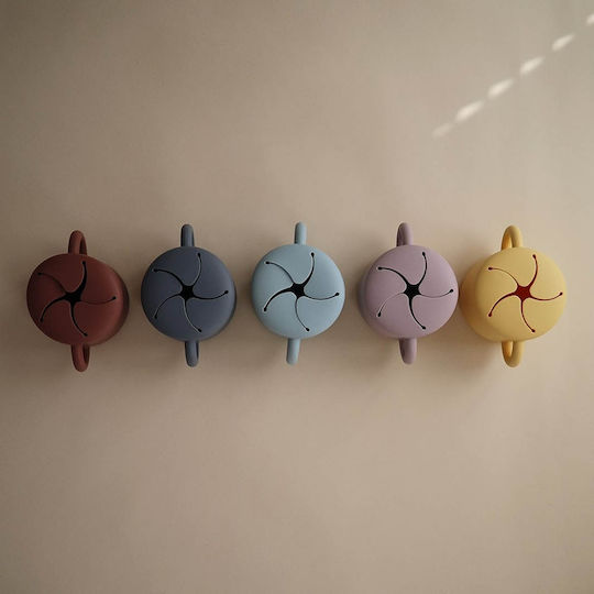 Mushie Baby Cup made of Silicone Light Blue 400ml for 6m+m+