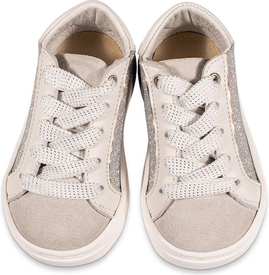 Babywalker Βαπτιστικά Δερμάτινα Sneakers Ασημί