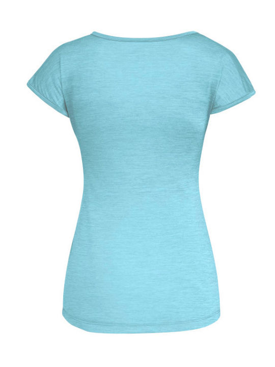 Salewa Women's Athletic T-shirt Fast Drying Polka Dot Light Blue