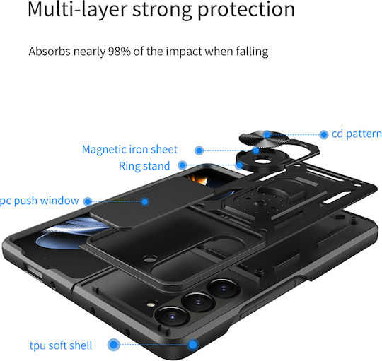 Sonique Galaxy Back Cover Silicone / Plastic Black (Samsung Galaxy Z Fold 4)