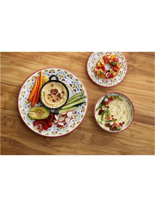 Leone Plate Shallow made of Melamine White with Diameter 21.5cm