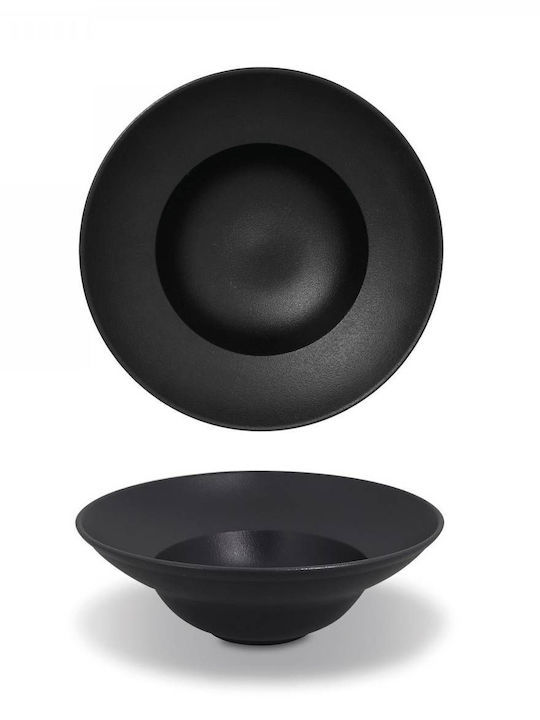 Rak Porcelain Πιάτο Βαθύ από Πορσελάνη Μαύρο με Διάμετρο 23cm