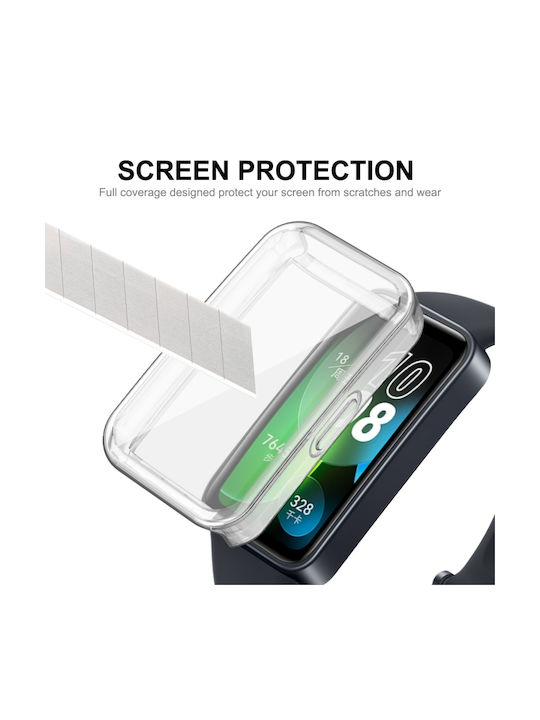 Hat-prince Full Coverage Силиконов Калъф в Прозрачен цвят за Huawei Band 8
