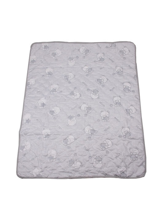 Kamtex Baby Κουβερτοπάπλωμα Κούνιας Γκρι 100x120cm
