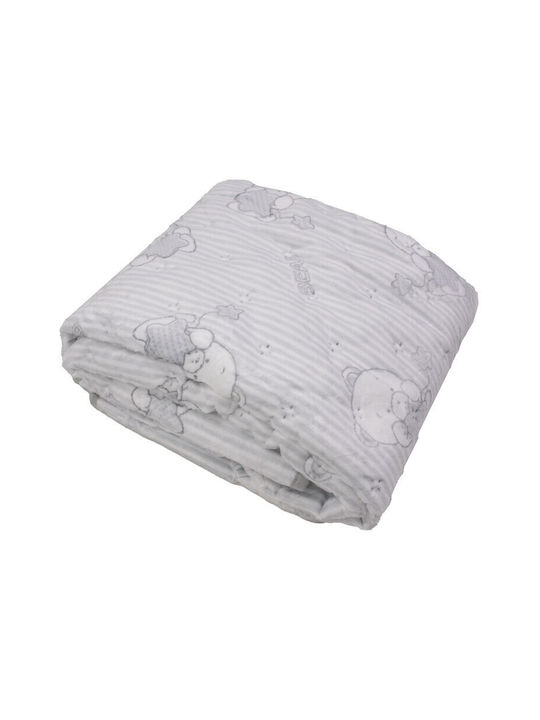 Kamtex Baby Κουβερτοπάπλωμα Κούνιας Γκρι 100x120cm