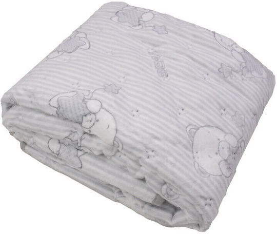 Kamtex Baby Pilotă cu pătură Pentru Patut Bumbac Gri 100x120cm