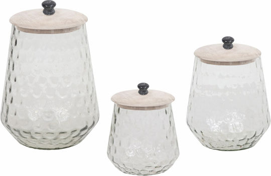 InTheBox Schera General Use Vase with Lid Glass Transparent 14x14x20cm 1 Pieces