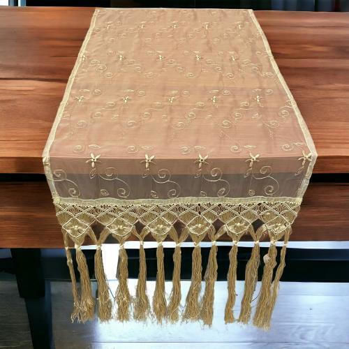 Linea Home Ράνερ Fiore με Κέντημα Χρυσαφί 55x200εκ. Linea Home Ράνερ Fiore με Κέντημα Χρυσαφί 55x200εκ.