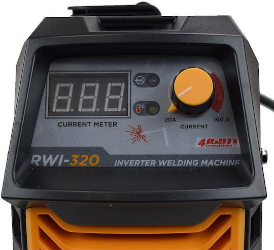 ProCraft RWI 320 Електрожен Inverter ММА с Максимален Ток на Заваряване 160Спецификация и Работен Цикъл 40%