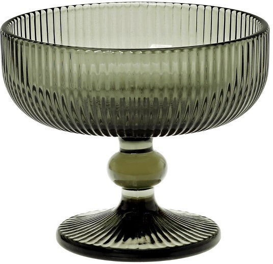 Cryspo Trio Ice Cream Serving Bowl Round Glass with Diameter 12cm