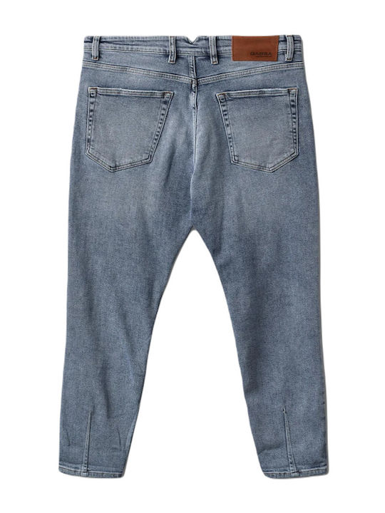 Ανδρικό Παντελόνι Τζιν με Regular Straight Εφαρμογή ΜΠΛΕ DENIM