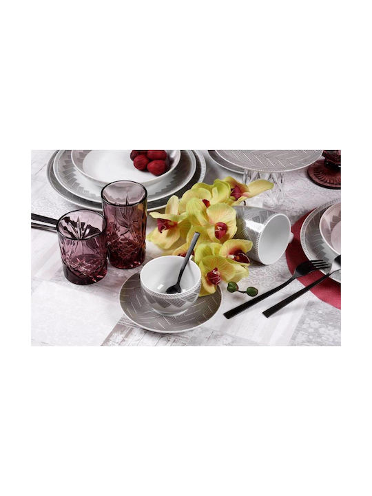 Cryspo Trio Plaza Cereal Serving Bowl Round made of Porcelain White with Diameter 16cm
