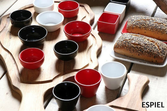 Espiel Serving Bowl Round made of Porcelain Red with Diameter 6cm
