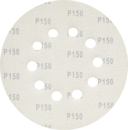 Foie de Lustruit pentru Mașină de Lustruit Excentrică K150 cu 10 Găuri 215x215mm Set 1buc