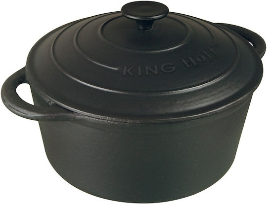 KING Hoff Tiefer Topf aus Gusseisen 4Es / 24cm