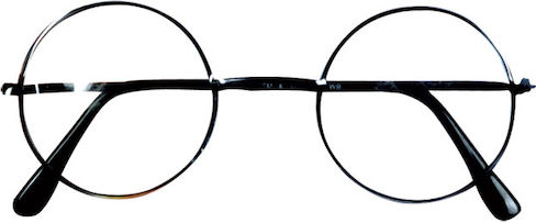 De carnaval Ochelari Negre din Plastic 1buc