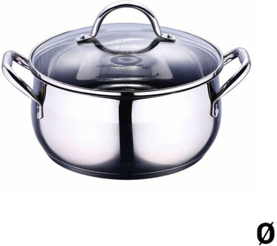 Bergner Gourmet Tiefer Edelstahl-Topf 4.5Es / 24cm