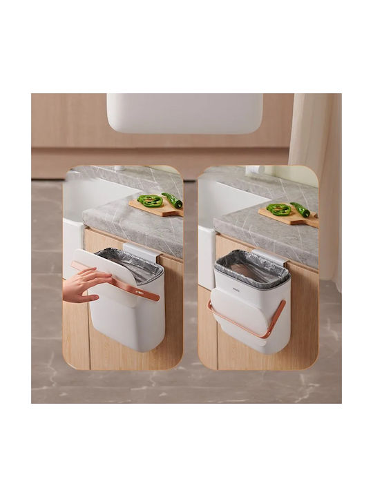 Ecoco Waste Bin Waste Plastic for Cabinet White 10lt 1pcs