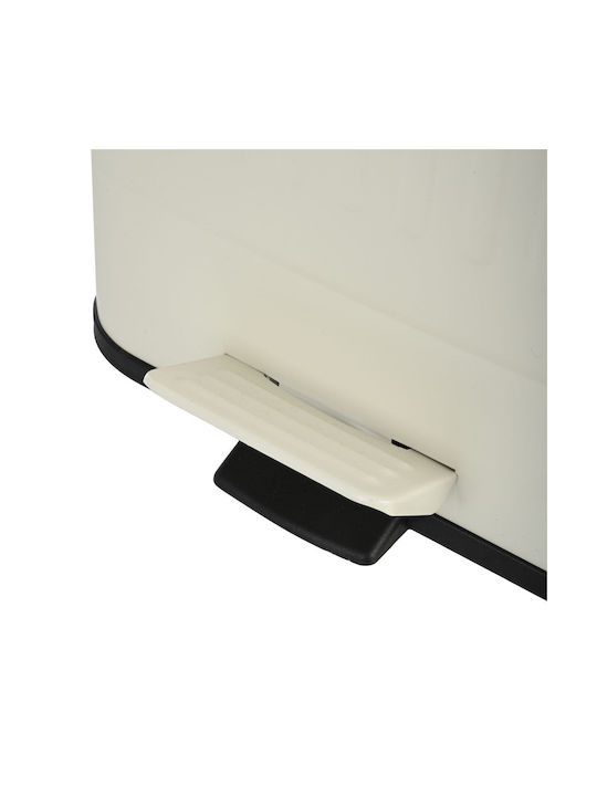 Estia Soft Close Waste Bin Waste Metallic with Pedal Ivory 30lt 1pcs