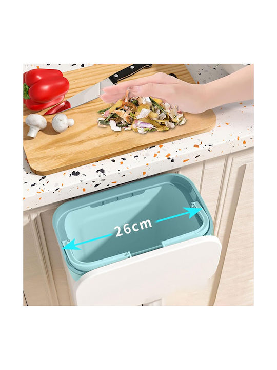 Home Use Κάδος Απορριμμάτων Πλαστικός για Ντουλάπι Λευκός 9lt