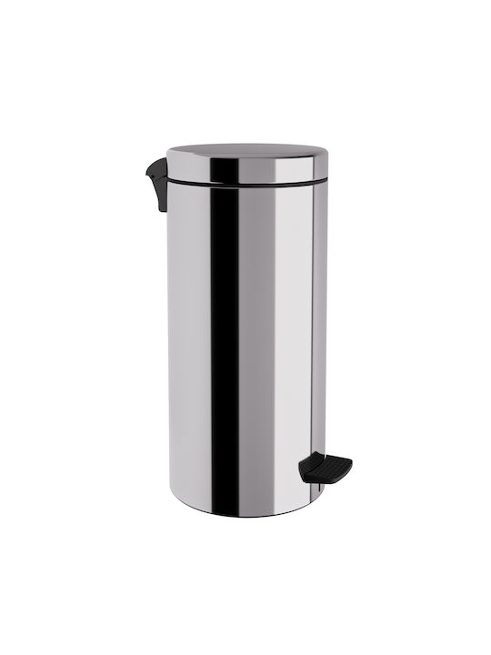 Pam & Co Stainless Steel Pedal Waste Bin 25lt Silver