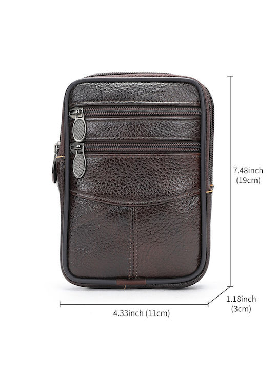 Magazin online pentru bărbați Piele Bum Bag pentru Curea Maro