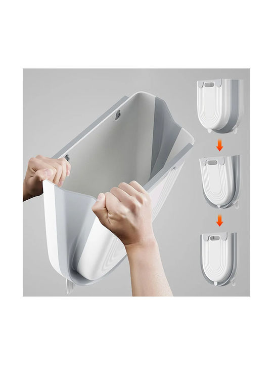 Waste Bin for Cabinet Plastic Grey 10lt