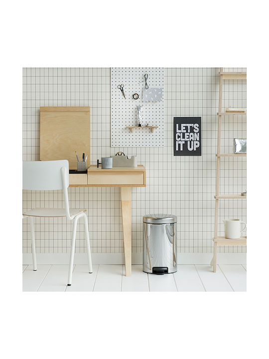 Brabantia Brabantia NewIcon Pedal Waste Bin made of Inox Steel with Pedal Silver 12L