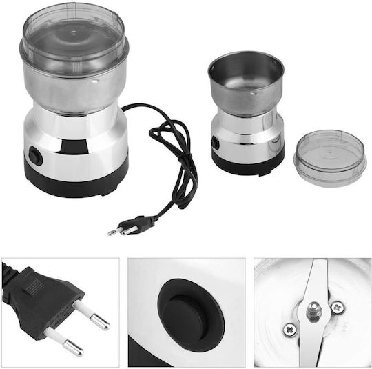 Boma Electric Coffee Grinder 150W for 50gr Beans Silver