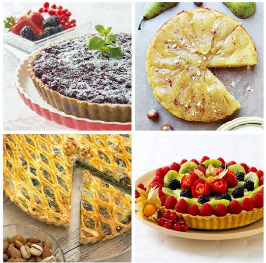 Decora Formă de Patiserie pentru Tartă din Aluminiu cu Bază Detașabilă 25x25x3.5buc 1buc