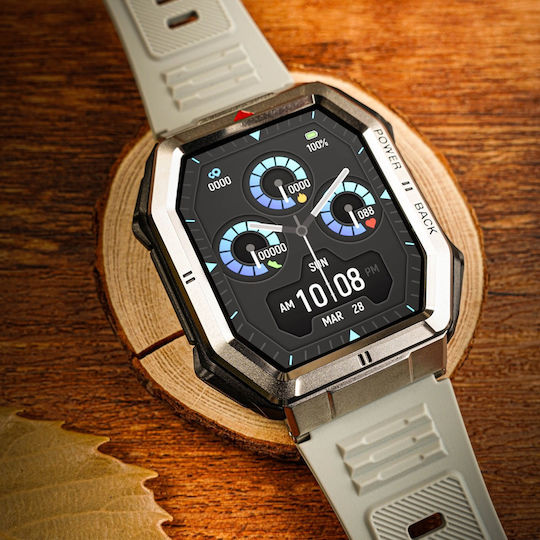 NO.1 Dt108 Smartwatch με Παλμογράφο (Μαύρο)