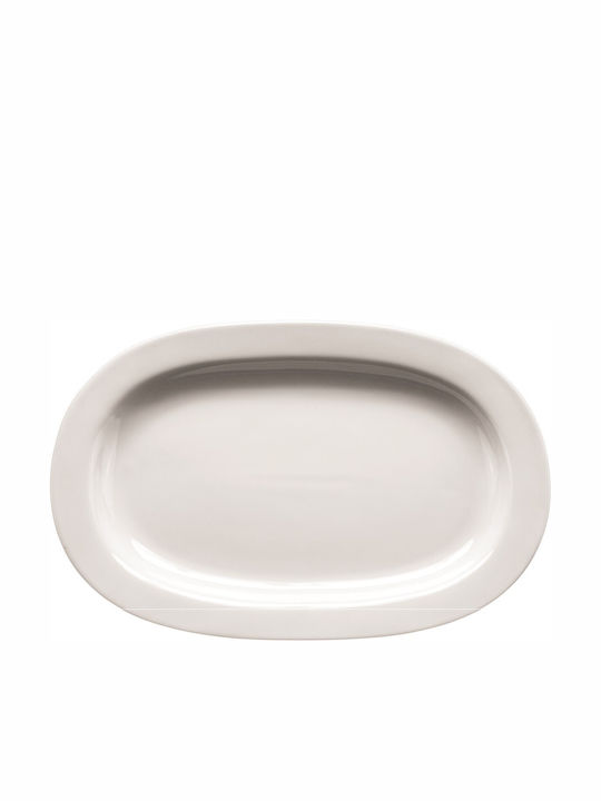 GTSA Platou de Servire Oval din Porțelan Albă 25x16.5buc 1buc