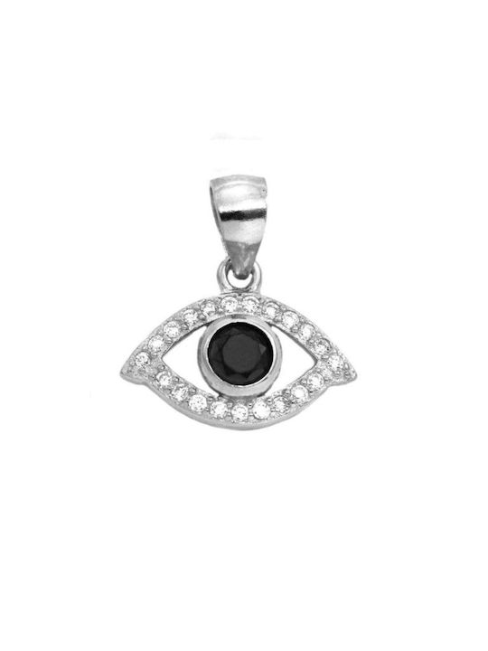 Pendant Mataki with White and Black Zircon Silver 925 105103267