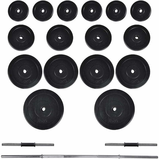vidaXL Dumbbell Set with Bar 60.5kg