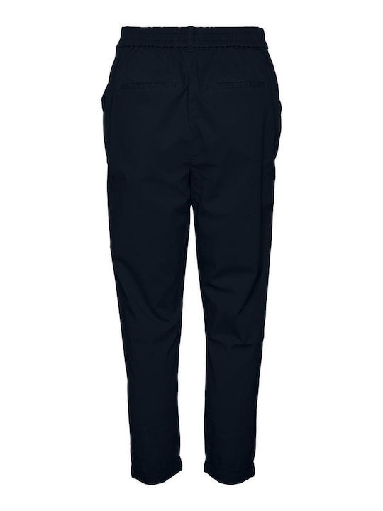 Women's Fabric Trousers Loose Fit Black