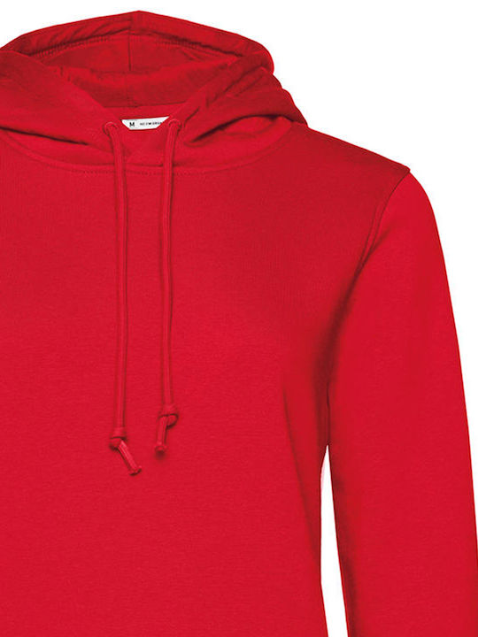 B&C Organic Women's Long Sleeve Promotional Sweatshirt Red