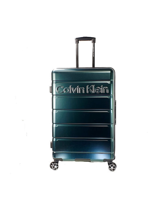 Calvin Klein Ridge Valiză Mare De Călătorie Dură Verde Cipru Cu 4 Roți Înălțime 77 Cm