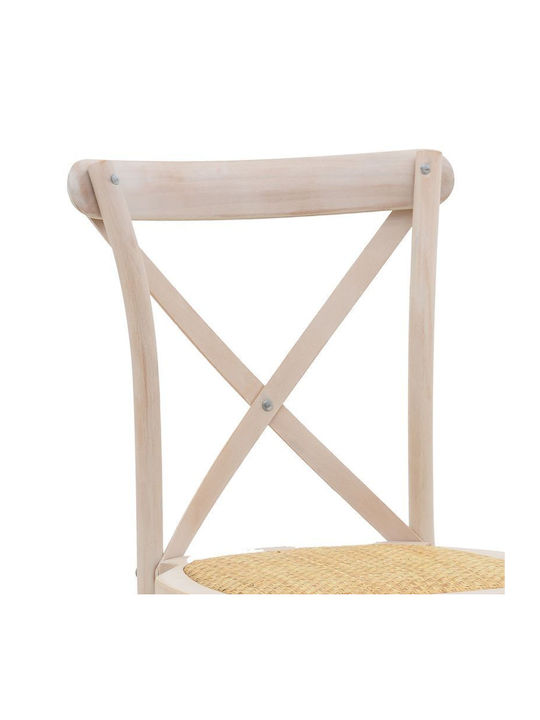 Dylon Καρέκλα Καφενείου Ξύλινη White Wash 48x52x89εκ.