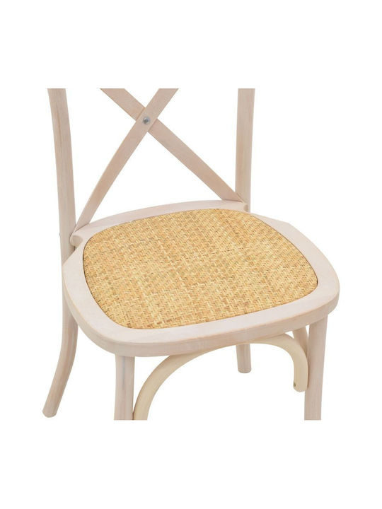 Dylon Καρέκλα Καφενείου Ξύλινη White Wash 48x52x89εκ.
