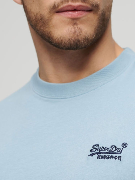 Superdry T-shirt Bărbătesc cu Mânecă Scurtă Albastru