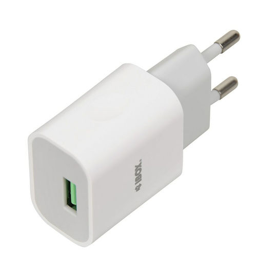 iBox Φορτιστής Χωρίς Καλώδιο με Θύρα USB-A 12W Λευκός (C-41)