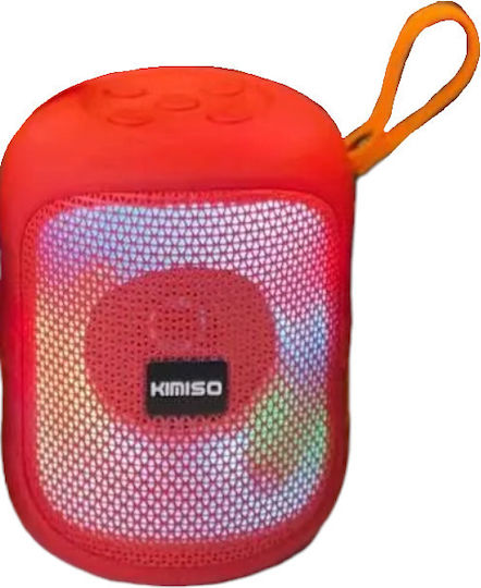 Kimiso Kms-175 Boxă Bluetooth 10W cu Durată de Baterie până la 2.5 ore Roșu