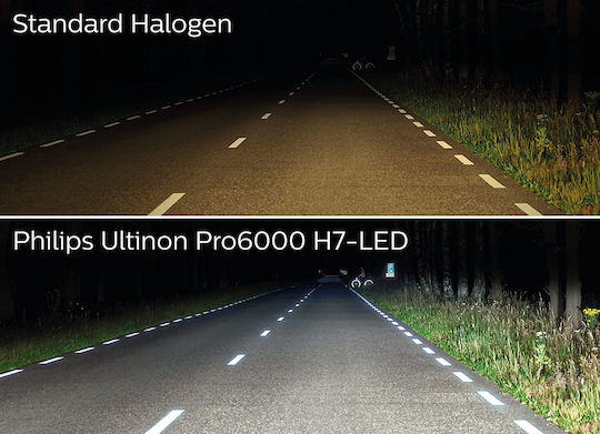 Philips Lamps Car Ultinon Pro6000 +230% H7 Canbus LED 5800K Cold White 12V 15W 2pcs