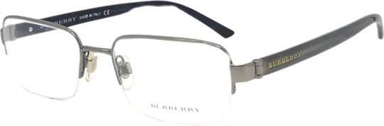 Burberry Metal Eyeglass Frame Gray BE1098 1003