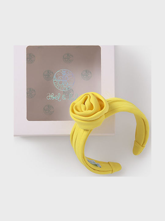 Abel & Lula Yellow Kids Headband with Flower