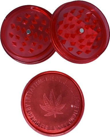 Τριφτησ-grinder Πλαστικος 55 Χ 23mm 2 Θεσεων Κοκκινος